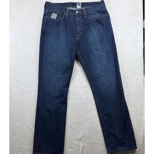Cinch Silver Label Mens Jeans 35x32 Slim Straight Dark Stone Western Cowboy